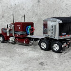 1/64 Peterbilt 379 w/ Wilson Grain Trailer Red/Black DCP By First Gear