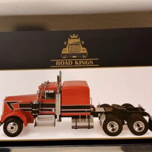 Road Kings 1:18 1989 Kenworth W900 Red Diecast Semi Truck Model Red & Black