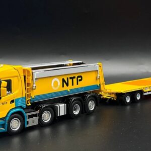 Scania G normal tipper truck lowloader drawbar trailer " NTP " WSI models 1:50