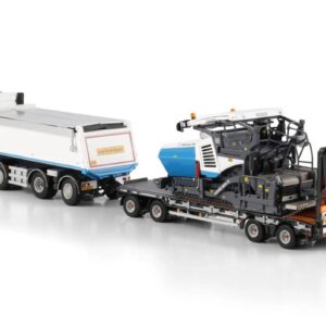 Mercedes Arocs drawbar trailer+ asp.paver+compactor Nedam WSI truck models 1:50