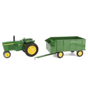 Lot of (1) 1/16 John Deere Tractor and (1) 1/16 John Deere Wagon