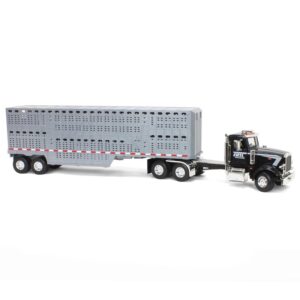 1/16 Big Farm ERTL Peterbilt 367 Semi Truck with Livestock Trailer & 4 Cows