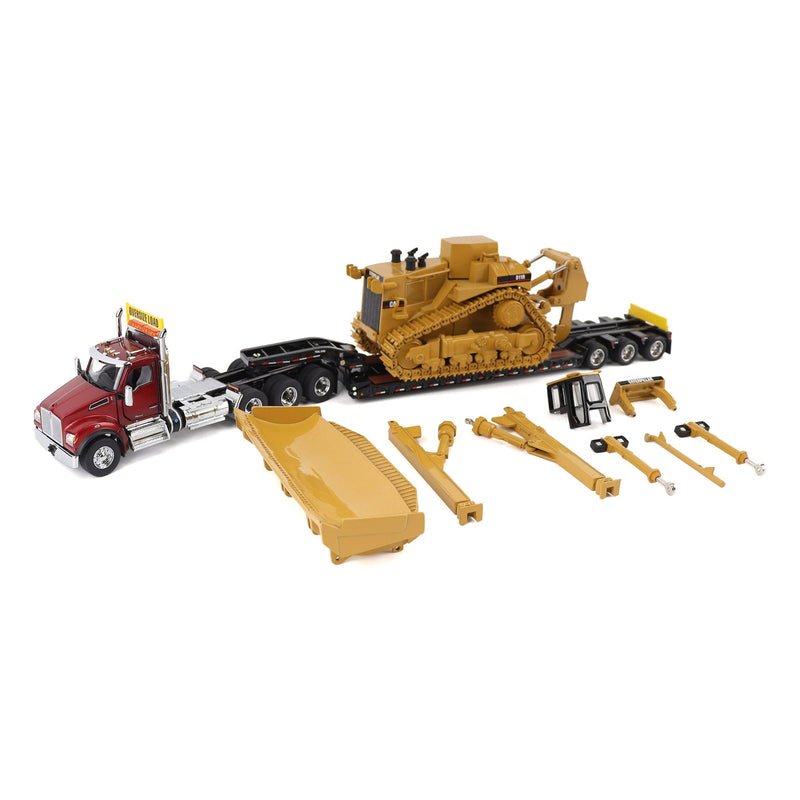 1/50 Kenworth T880 Semi Truck with Trail King TK120 Lowboy & CAT D11R Dozer, Diecast Masters Transport Series - Image 2