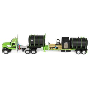1/64 Kenworth W990 Semi Truck with DEMCO Liquid Fertilizer Tender Trailer, Green/Black, DCP by First Gear