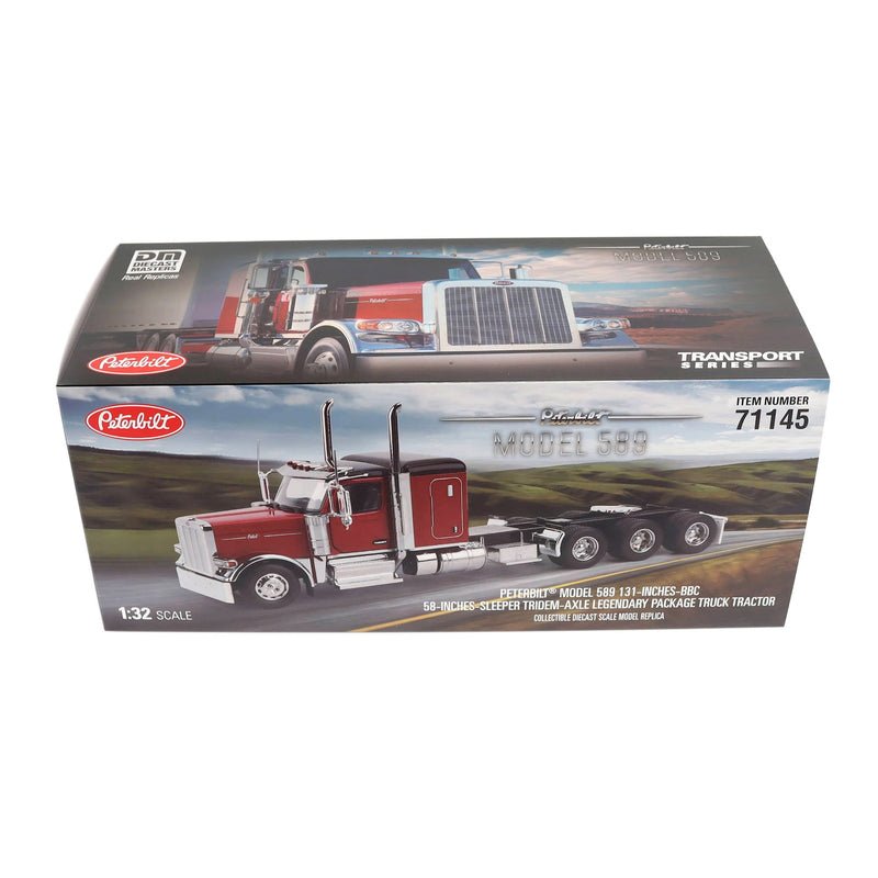 1/32 Peterbilt 589 Tridem-Axle Truck with 58in Sleeper by Diecast Masters, Legendary - Image 9