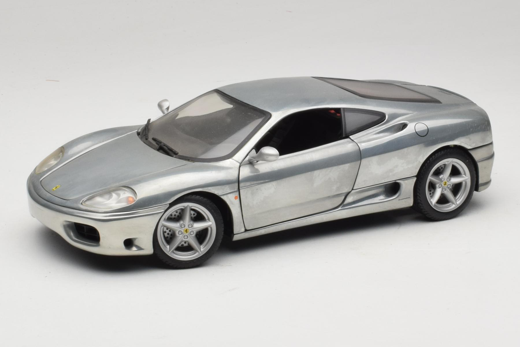 Ferrari 360 Modena Chrome Silver Hot Wheels 1:18