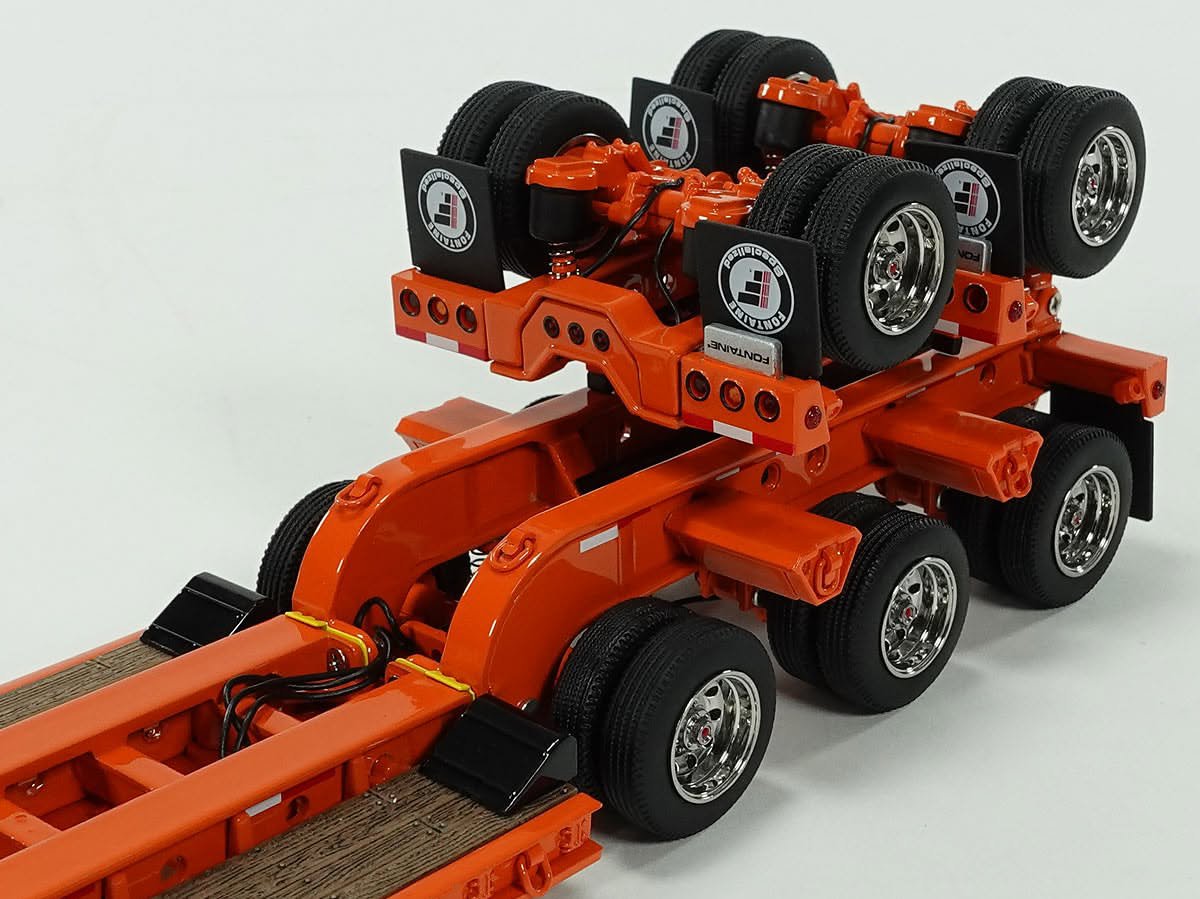 Mack Titan Tri-Axle with Fontaine 100-Ton 5-Axle Drop Side Rail Trailer - Orange 2010 - Image 6