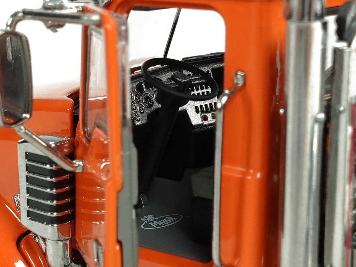 Mack Titan Tri-Axle with Fontaine 100-Ton 5-Axle Drop Side Rail Trailer - Orange 2010 - Image 5