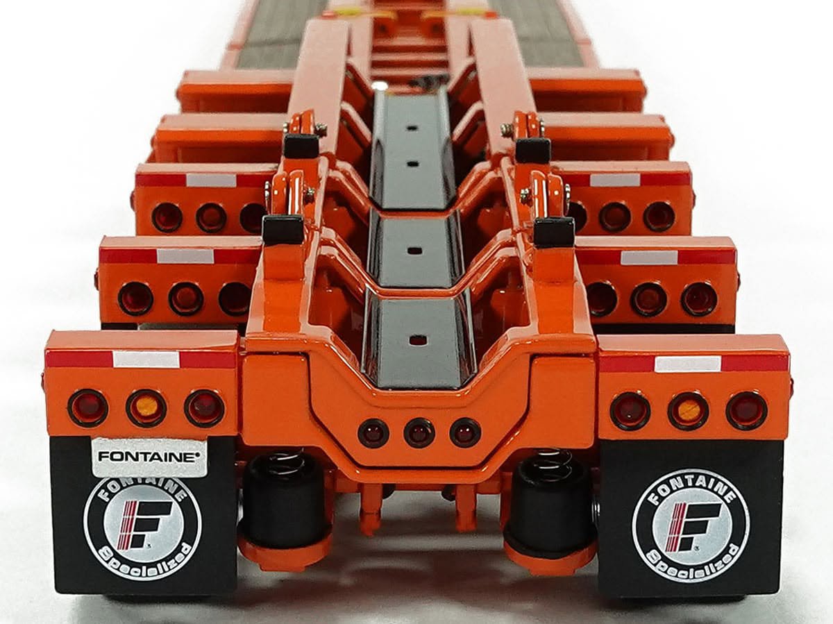 Mack Titan Tri-Axle with Fontaine 100-Ton 5-Axle Drop Side Rail Trailer - Orange 2010 - Image 2
